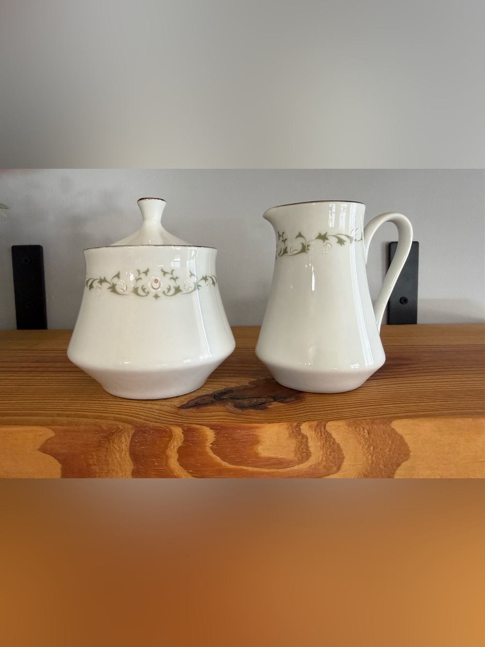 Vintage Sheffield Fine China Elegance Creamer & Covered Sugar Bowl Set Japan